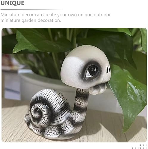 Miniatura 2 de PRETYZOOM Cabeza temblorosa de caracol, cabeza temblorosa, decoración interior del automóvil, cabeza de cráneo, cabezas de esqueleto de resina,