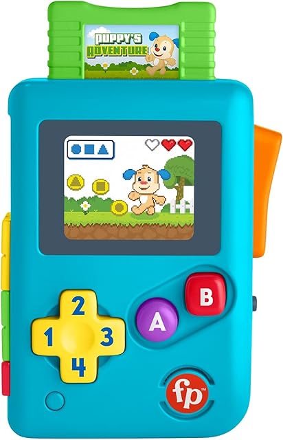 Fisher-Price Laugh & Learn Lil Gamer - UK English Edition, educational musical activity toy for baby and toddlers ages 6-36 months, HBC89