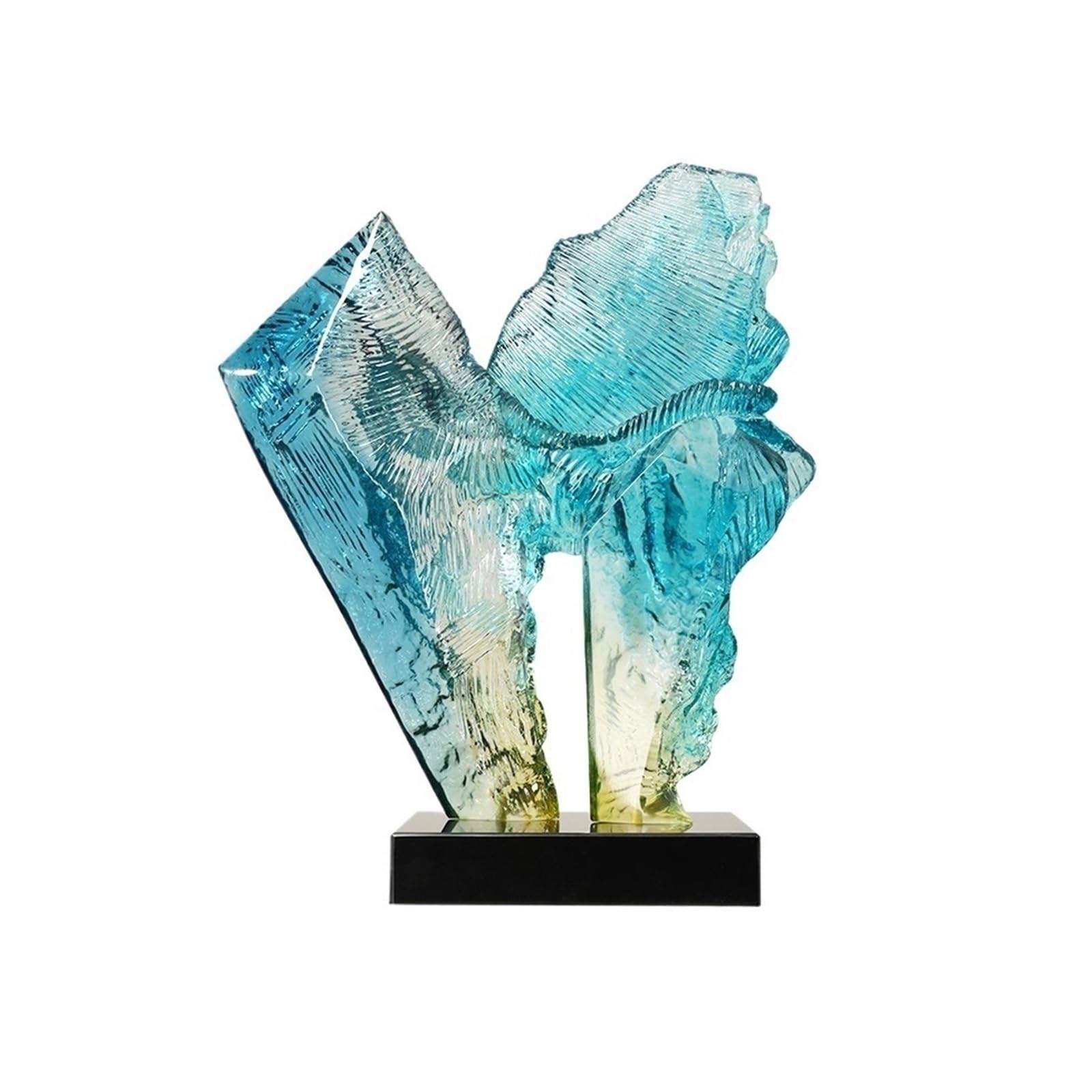 AILIUXIAOYAN Home Hecor Transparent Resin Entryway Decorative Art Pieces Living Room Abstract Sculpture(Green)