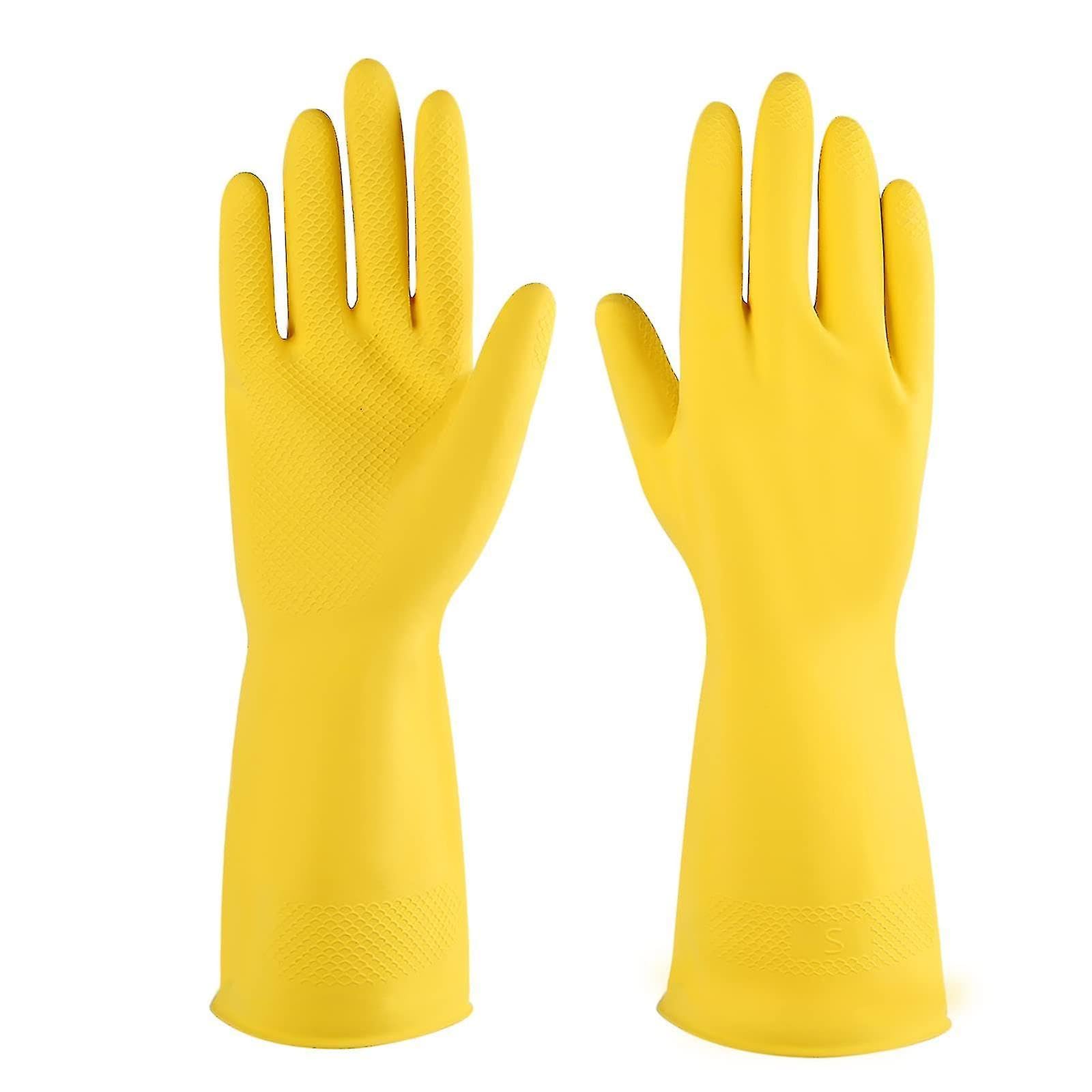 Oblivion yellow Cleaning Gloves | 6 Pairs of Silicon Hand Gloves | Multipurpose Dish Washing Gloves | Reusable Rubber Hand Gloves For Kitchen Car Pet Grooming Gardening Sanitation (30cm×9.5cm) (B0B25MP7R8) Amazon Price History, Amazon Price Tracker