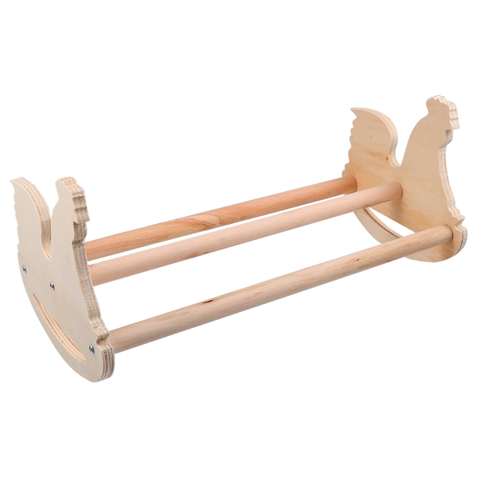 Toddmomy 2 Pezzi per Uccelli Legno Forma Gallina Rack per e Pappagalli e Naturale Superficie Liscia e Ben Rifinita