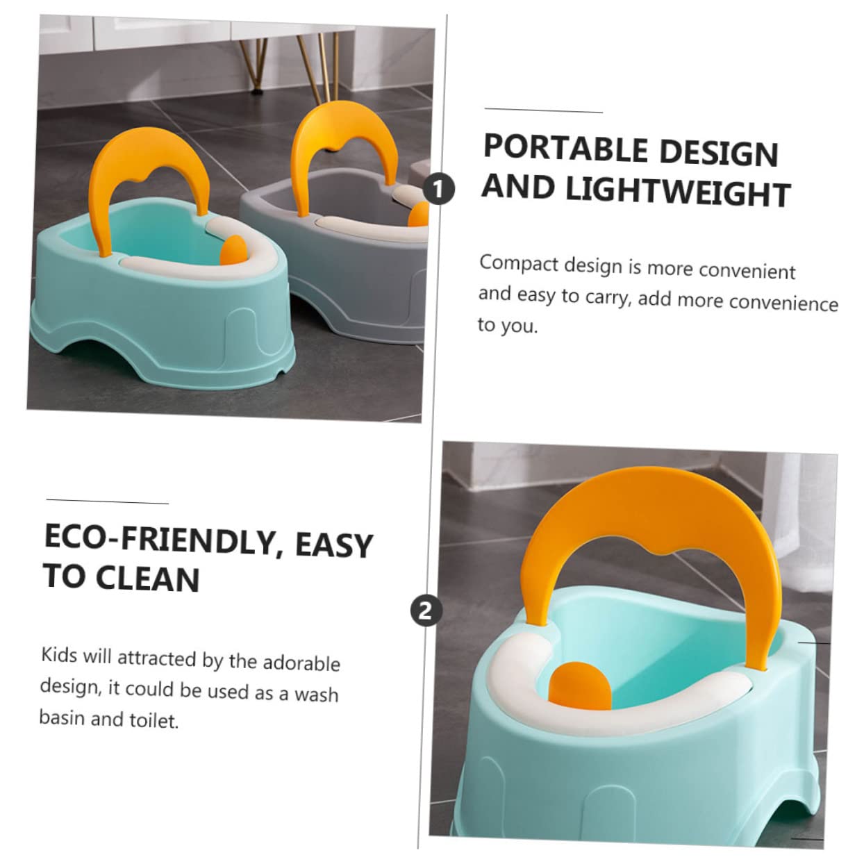Yardwe Inodoro Portátil Para Bebés Inodoro Para Lavar El Trasero Del Lavabo Para Uso Viajes Infantil Para Camping y Viajes