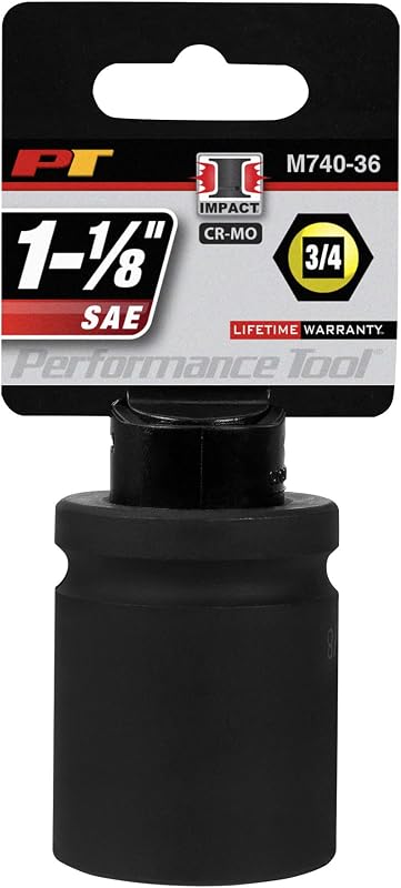 Soquete de Impacto Performance Tool M740-36 com Encaixe de 19,05 mm e Abertura de 28,58 mm, 6 Pontos