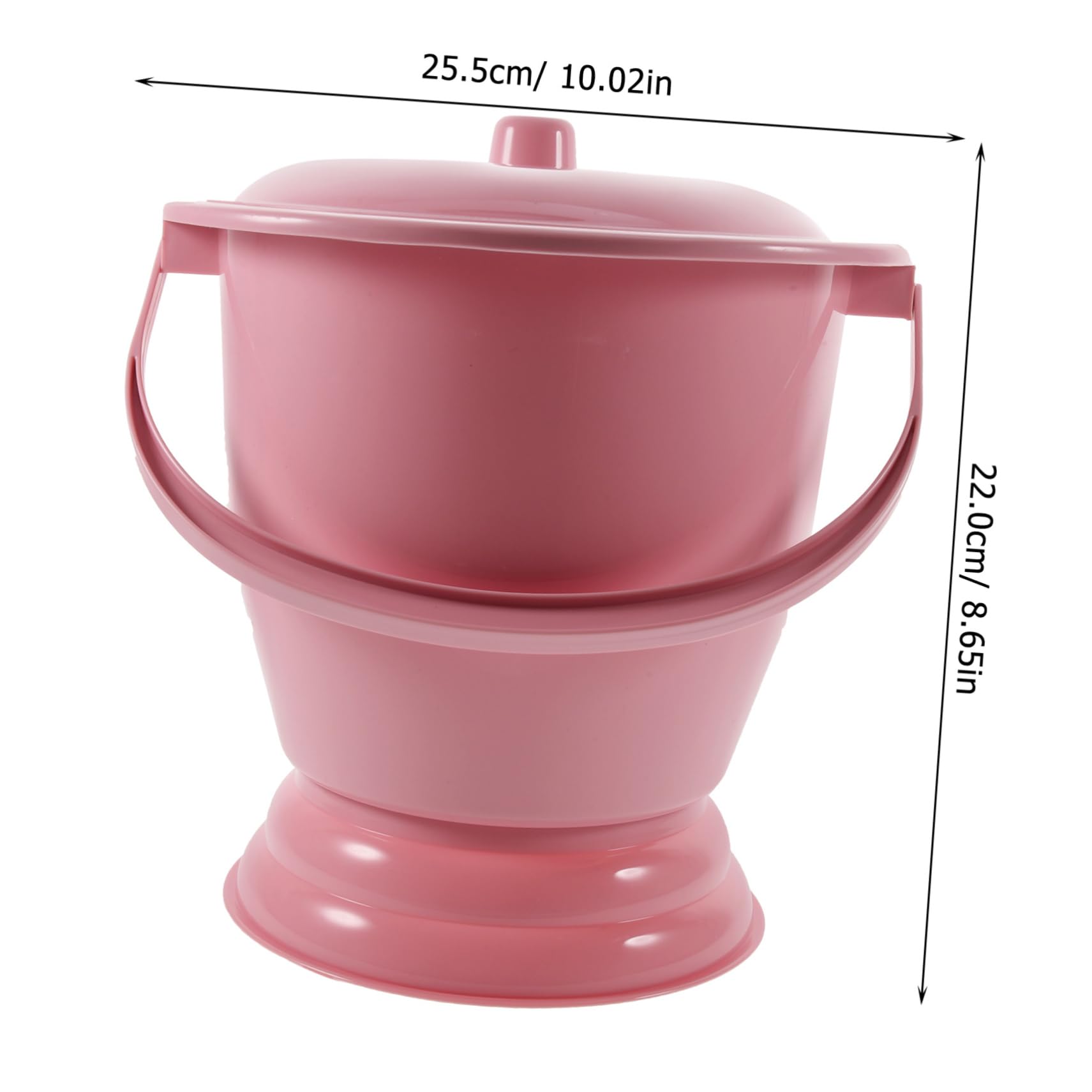 ERINGOGO 1Pc Portable Handheld Chamber Pot with Lid Durable Spittoon for Elders Easy to Carry Urinal Bucket for Home Use Drop Resistant Design
