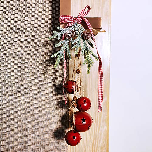 Winlyn-30-Pcs-Burgundy-Jingle-Bells-with-Star-Cutouts-Christmas-Metal-Sleigh-Bells-Rustic-Craft-Bells-for-Christmas-Tree-Wreath-Garland-Ornaments-Holiday-DIY-Decorations-Assorted-Sizes-16-24-35 Winlyn 30 Pcs Burgundy Jingle Bells with Star Cutouts Christmas Metal Sleigh Bells Rustic Craft Bells for Christmas Tree Wreath Garland Ornaments Holiday DIY Decorations Assorted Sizes 16 24 35