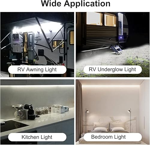 Miniatura 4 de Kit de Luces LED Underglow para RV, Tira de Luces LED para Toldo de RV de 12V 16.4 Pies, Iluminación Exterior Impermeable para Parte Inferior del