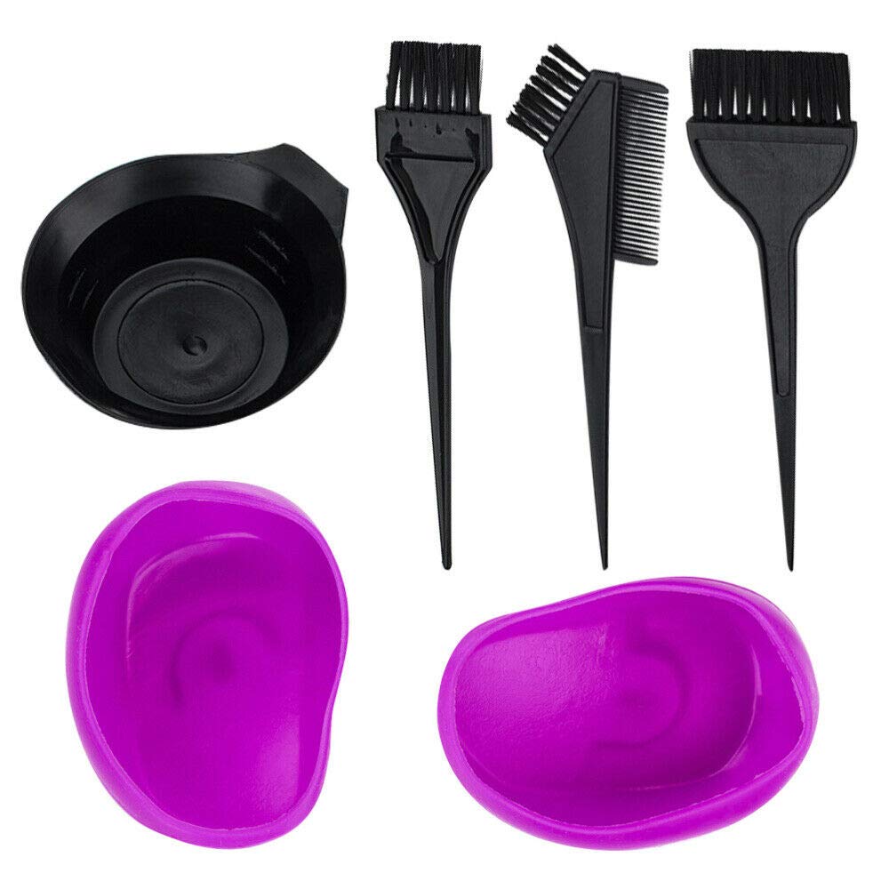 6pcs Hair Coloring Brush Bowl Tools Salon DIY Hair Dyeing