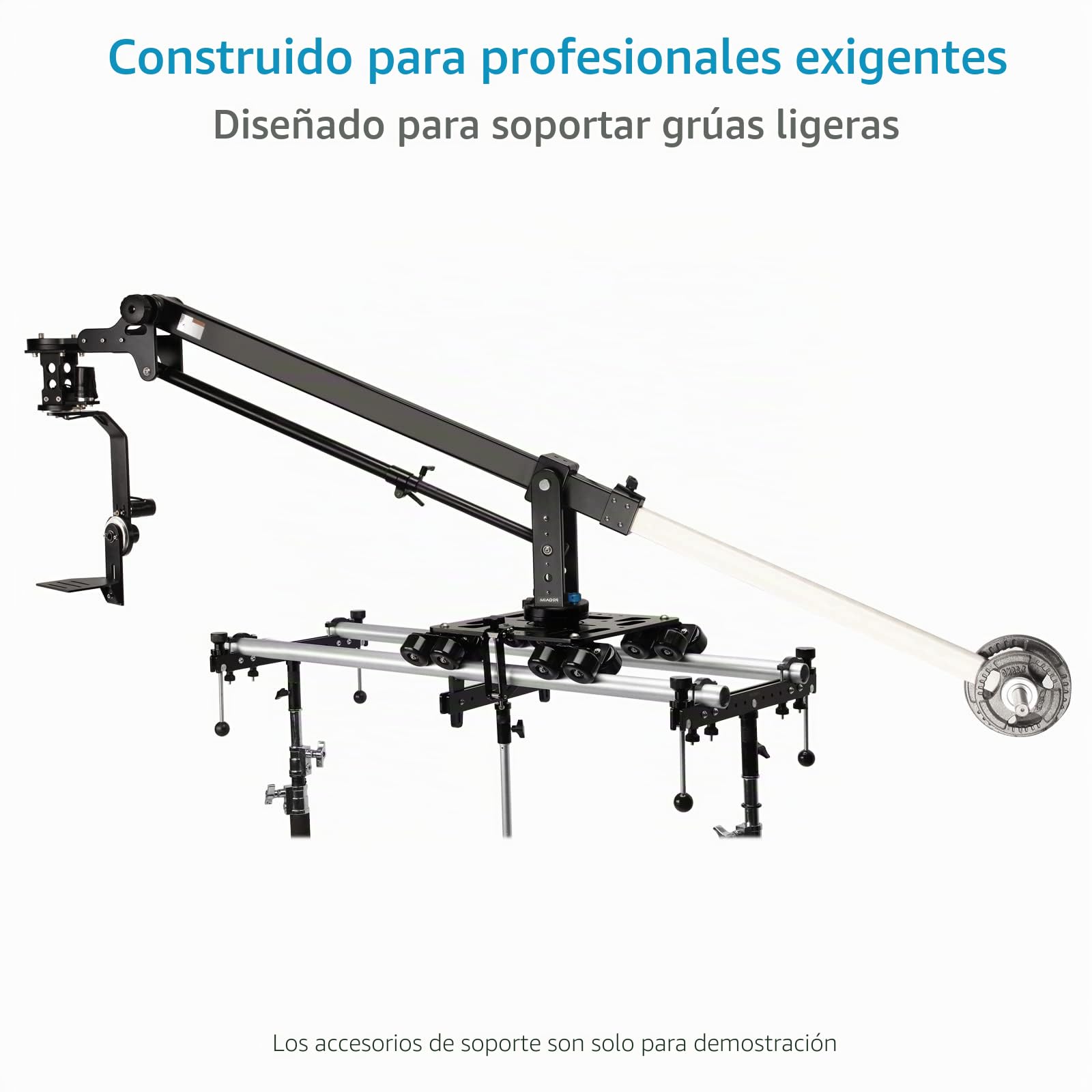 Dolly Deslizante PROAIM Breeza de Aluminio con Extremos de riel, 100 kg | Slider de aluminio CNC con 16 ruedas flotantes; suave en rieles rectos o curvos, montajes Mitchell, 75 y 100 mm