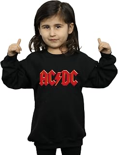 Absolute Cult ACDC Girls Red Logo Sweatshirt