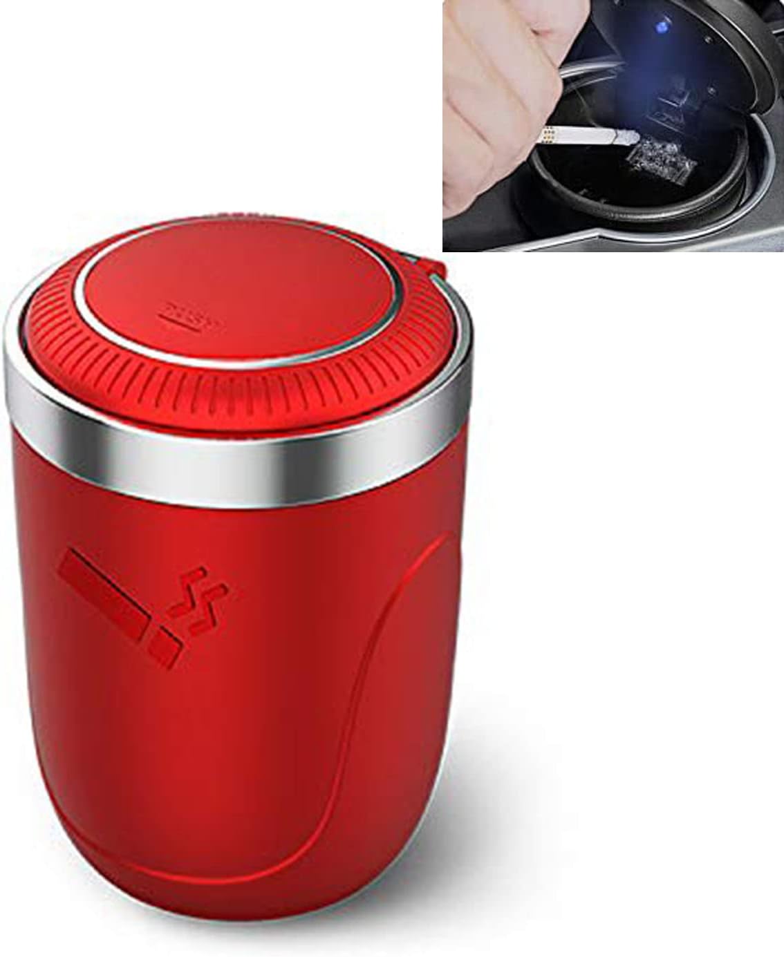 Car Portable Ashtray for Range Rover Sport Evoque,Auto Ashtray with Lid Smell Proof Self