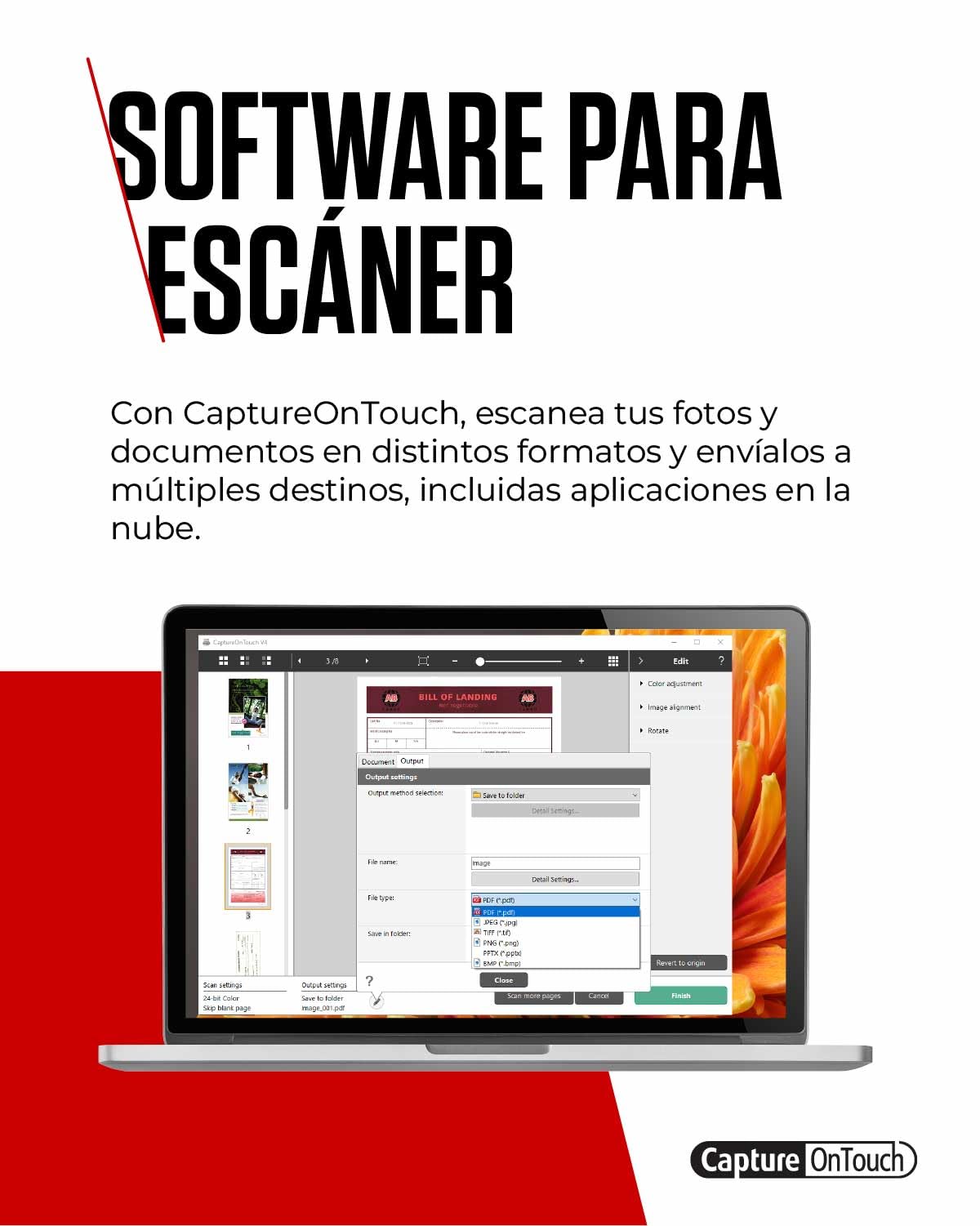 Canon imageFORMULA DR-F120 Escáner Plano de Documentos y Alimentador | A Doble Cara con USB para hogar y Oficina | hasta 20 pág/min | Alimentador de 50 Hojas | Incluye Software Canon CaptureOnTouch