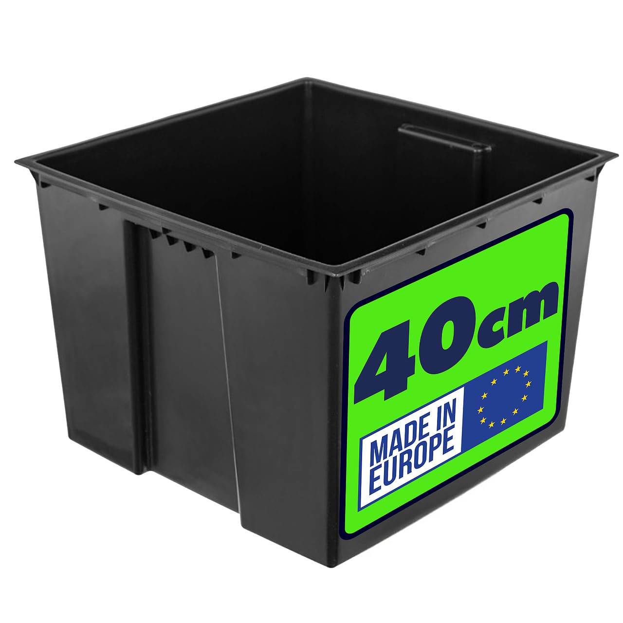 KADAX Insert de 40 cm pour jardinières, plastique noir, rectangulaire 38,5 x 28 cm
