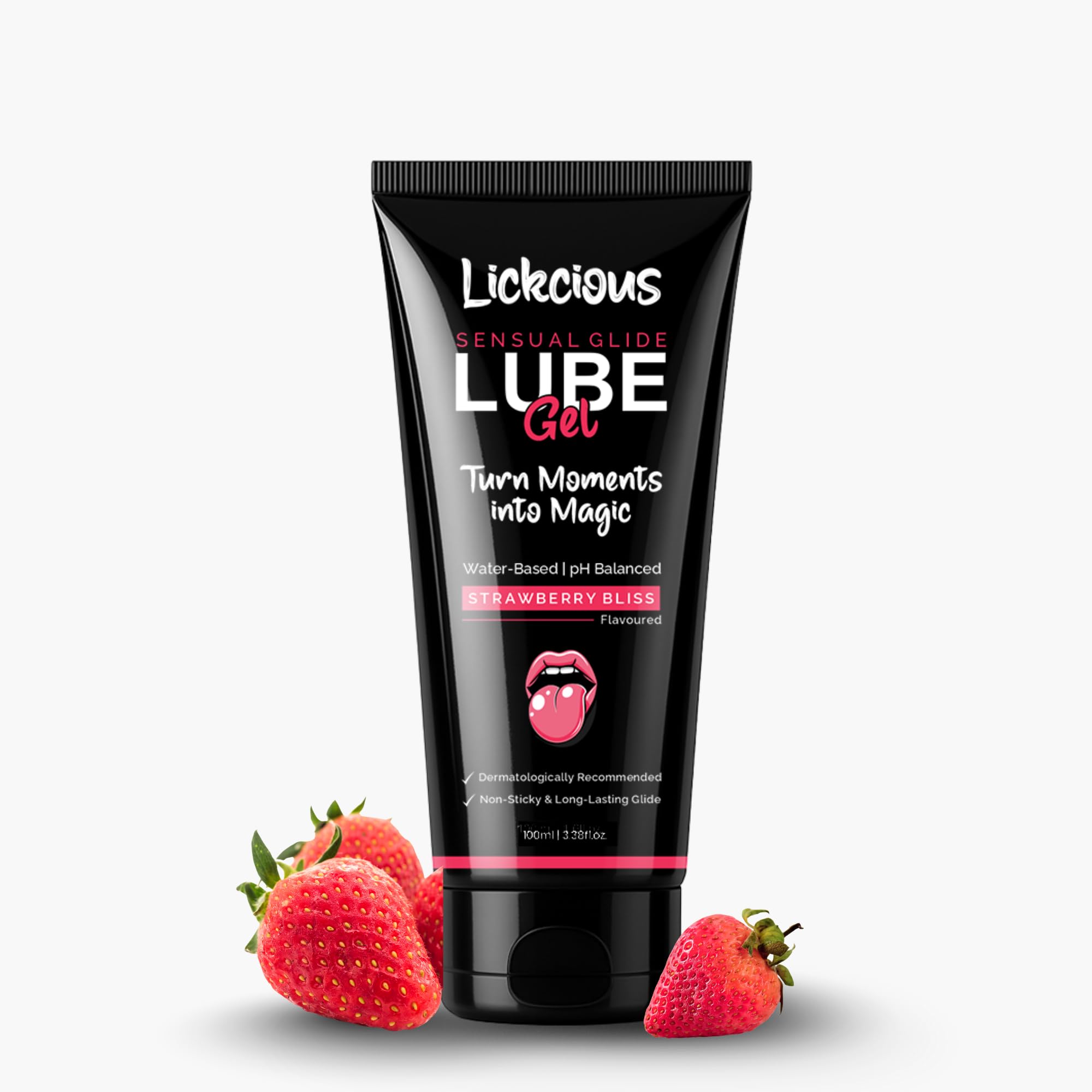 Edible & Lickable Personal Lubricant for Fun & Intimacy | Water-Based, Skin-Friendly Gel for Men, Women & Couples (Strawberry Bliss)-image-43