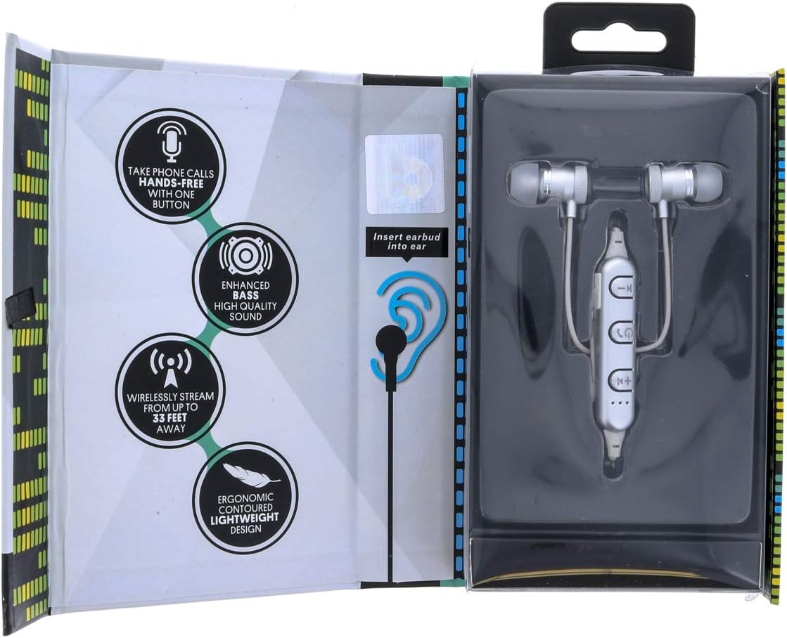 Diagram showing how to insert earbud into ear and features