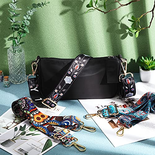 Weewooday 3 Pieces Purse Straps Replacement Crossbody Straps Adjustable Handbag Shoulder Strap Guitar style Strap for Women4