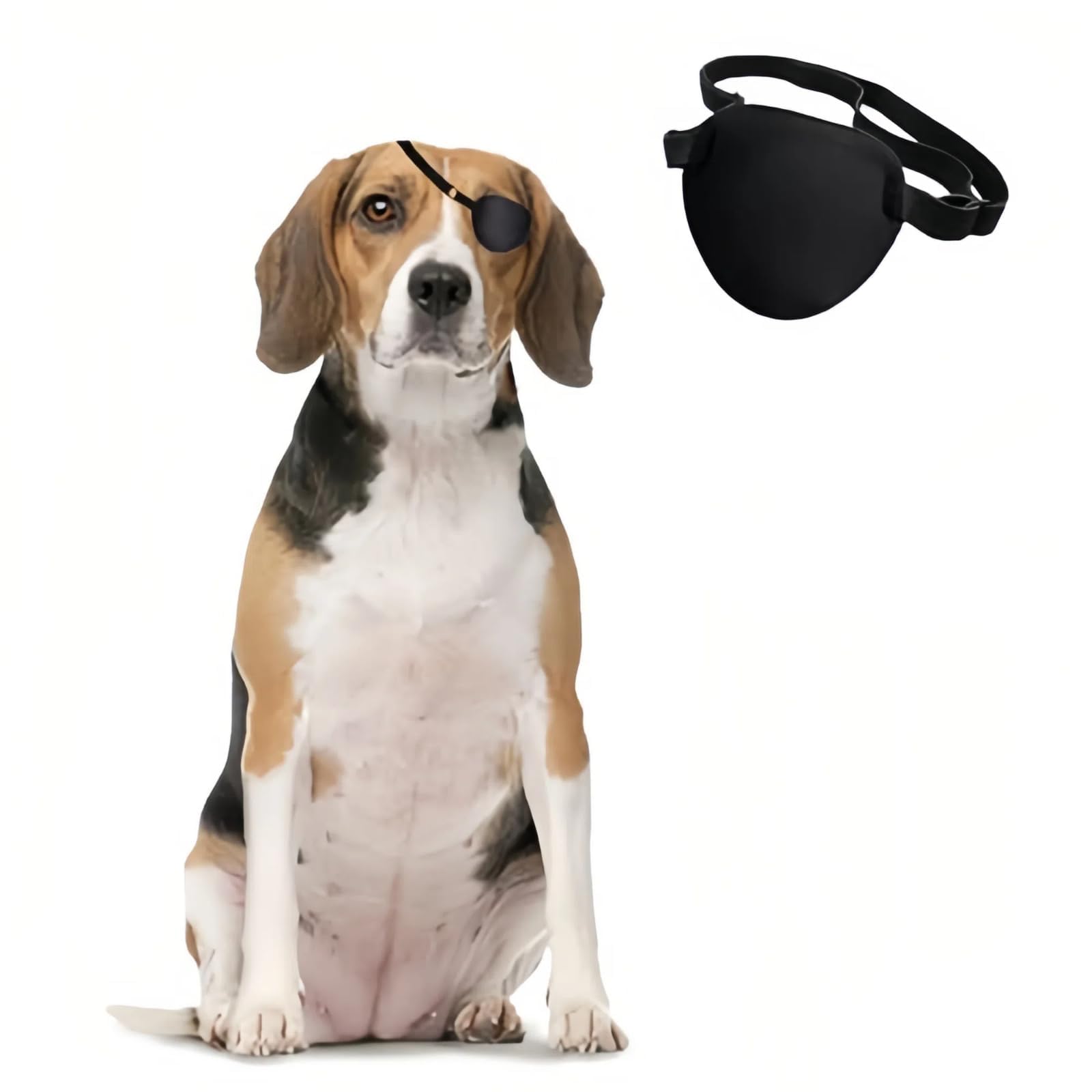 MANON ROSA Dog Eye Patch Pirate - Single Eyepatch Protective Eye Cover for Small Medium Large Dogs Cats with Eye Injuries and Wounds (Small)