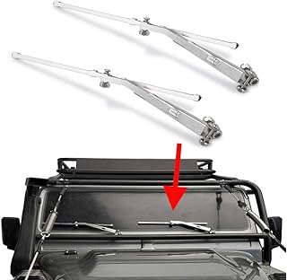 1Pair RC Universal Metel Windscreen Windshield Wiper Set for 1/10 RC SCX10 Crawler Truck Body