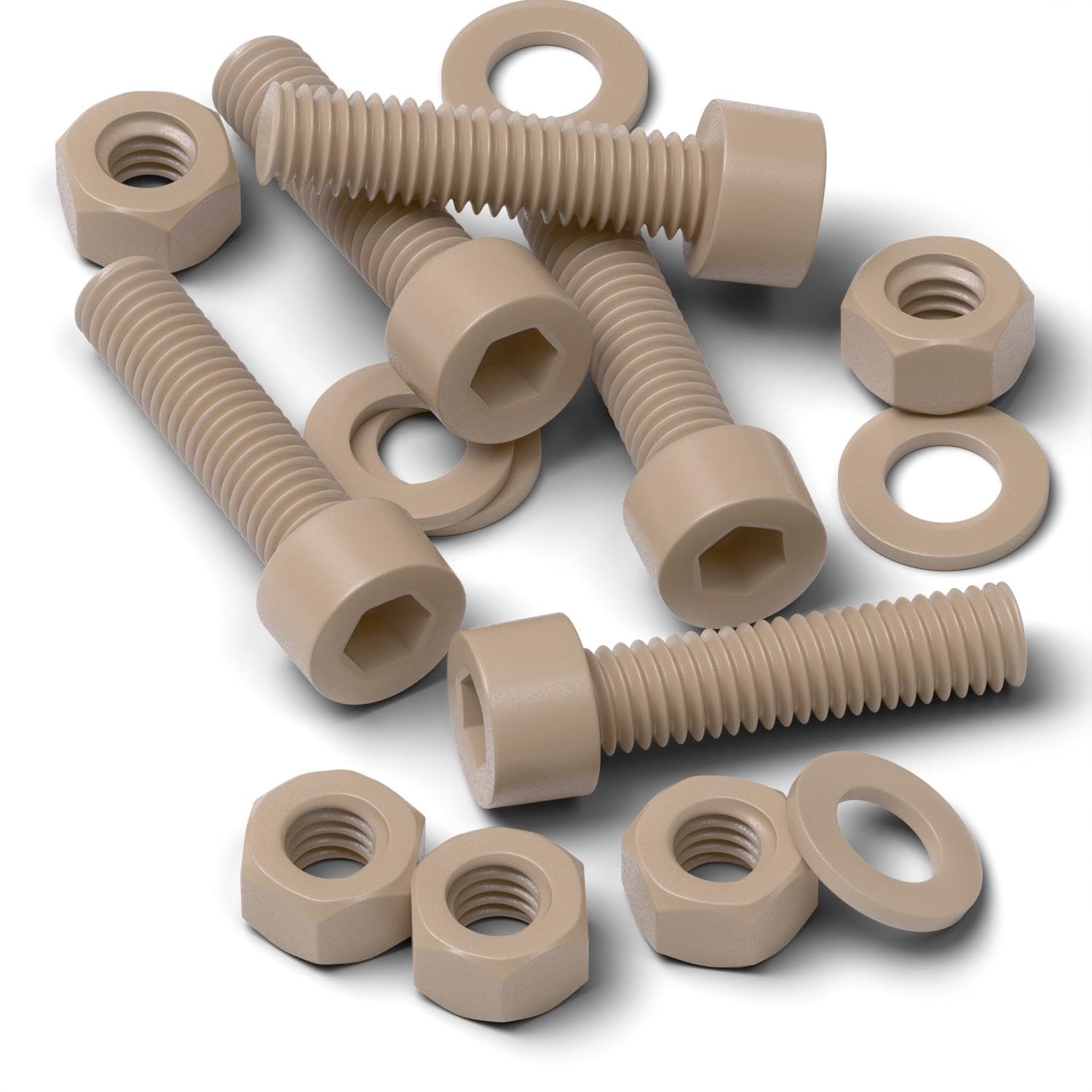 Vis en PEEK M5 x 20 mm et boulons en plastique technique pour isolation électrique