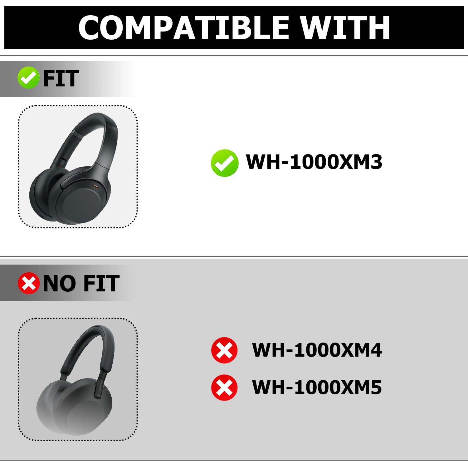 Amazon | umvowuxa 交換用イヤーパッド Sony WH-1000XM3ヘッドフォン