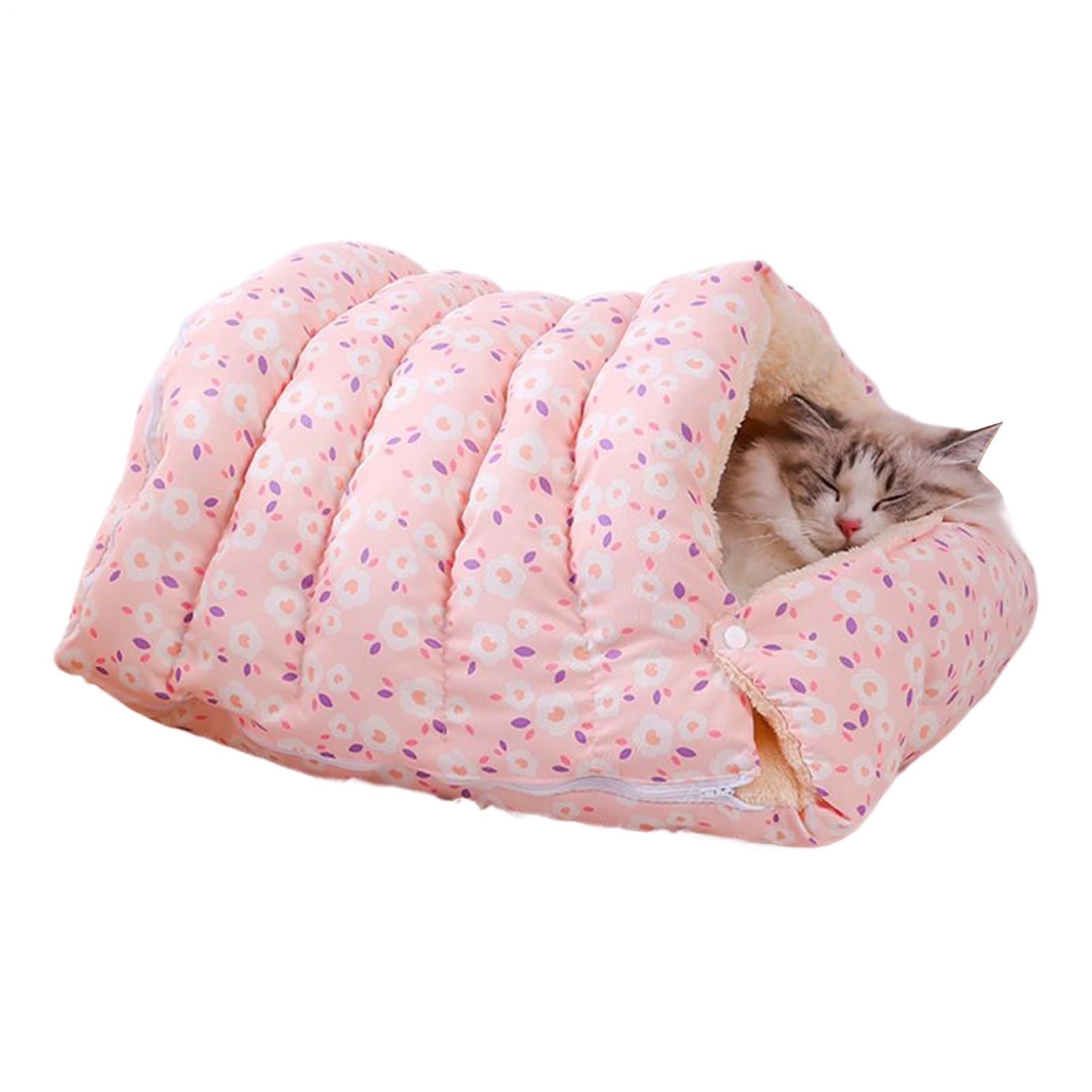 Lit pour chat : nid de tente en peluche et sac de couchage chaud pour chaton