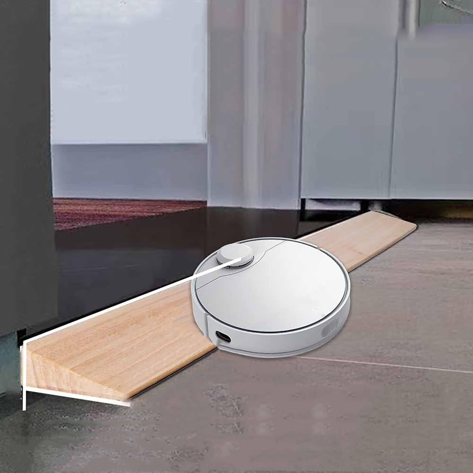 Rampa Puerta Madera Antideslizante 500kg, Puente Escalones Ligero Portátil para Silla Ruedas Cochecito Patio Garaje, Fácil Instalación Sin Montaje