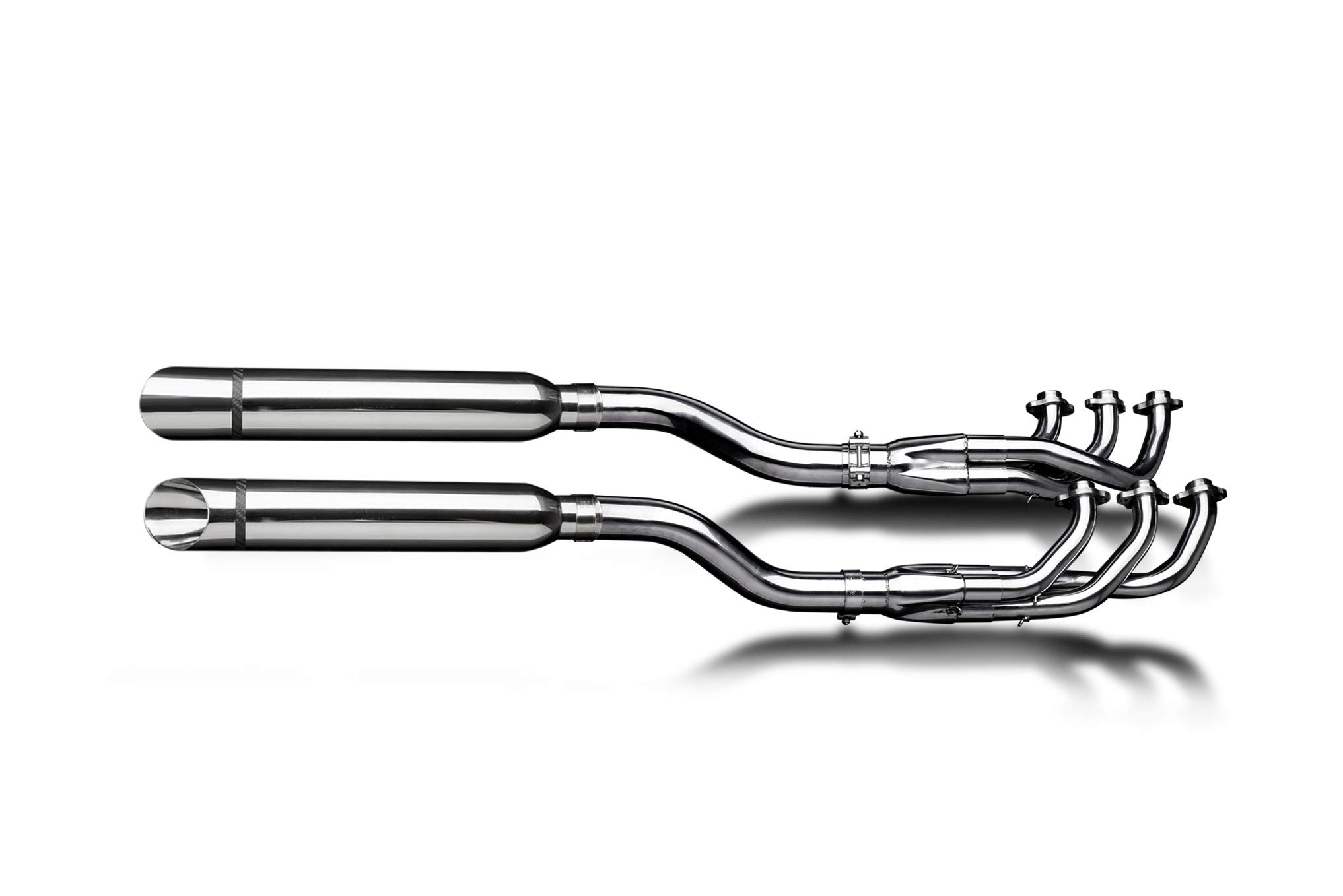 Delkevic Full 6-2 compatible with Honda Valkyrie F6C GL1500C 16" Slash Cut Tip Stainless Round Muffl