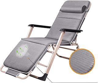 HZH Espreguiçadeira Cadeira de gravidade zero Cadeiras de gravidade zero dobráveis para jardim ao ar livre Cadeira de espreguiçadeira com apoios de cabeça acolchoados ajustáveis e tecido Oxford