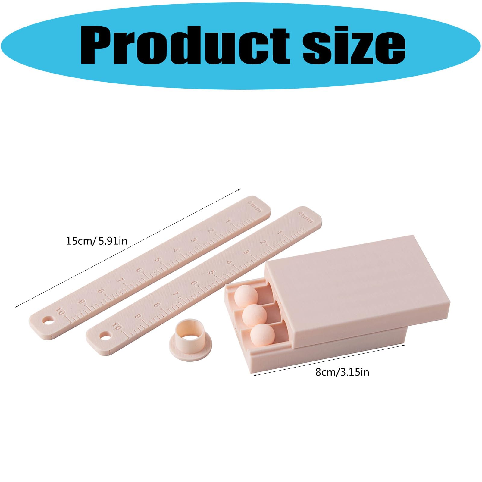 Juego de moldes de forma redonda de resistente, sin esfuerzo, para crear esferas perfectas en herramientas de artesanía de arcilla de modelado, molde de arcilla plástica