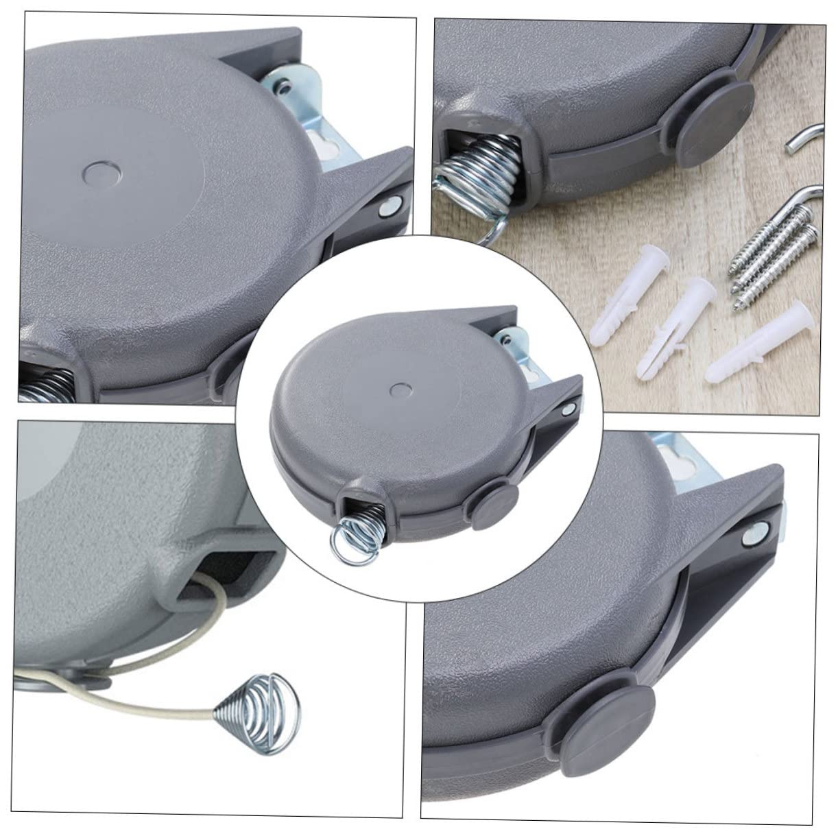 Filo Stendibiancheria Retrattile 15m in Pvc e Abs da Parete