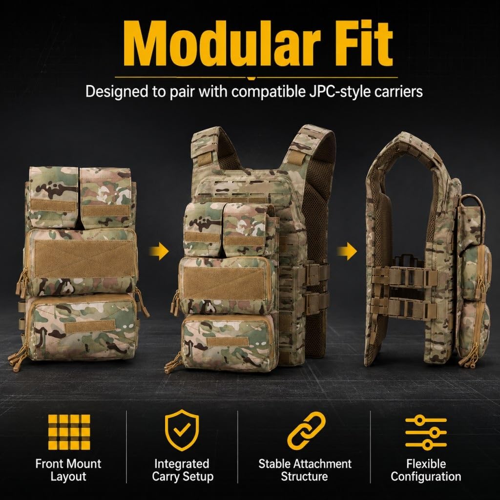 Kamizelka Taktyczna JPC 2.0 Panel Tylny Etui MOLLE, Modułowy Organizer O Dużej Pojemności Do Polowania Na Świeżym Powietrzu Airsoft