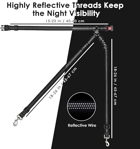 Miniatura 7 de Cinturón de seguridad doble para perro, nuevo cinturón de seguridad doble para reposacabezas de automóvil, sin enredos, correa para perro, ajuste