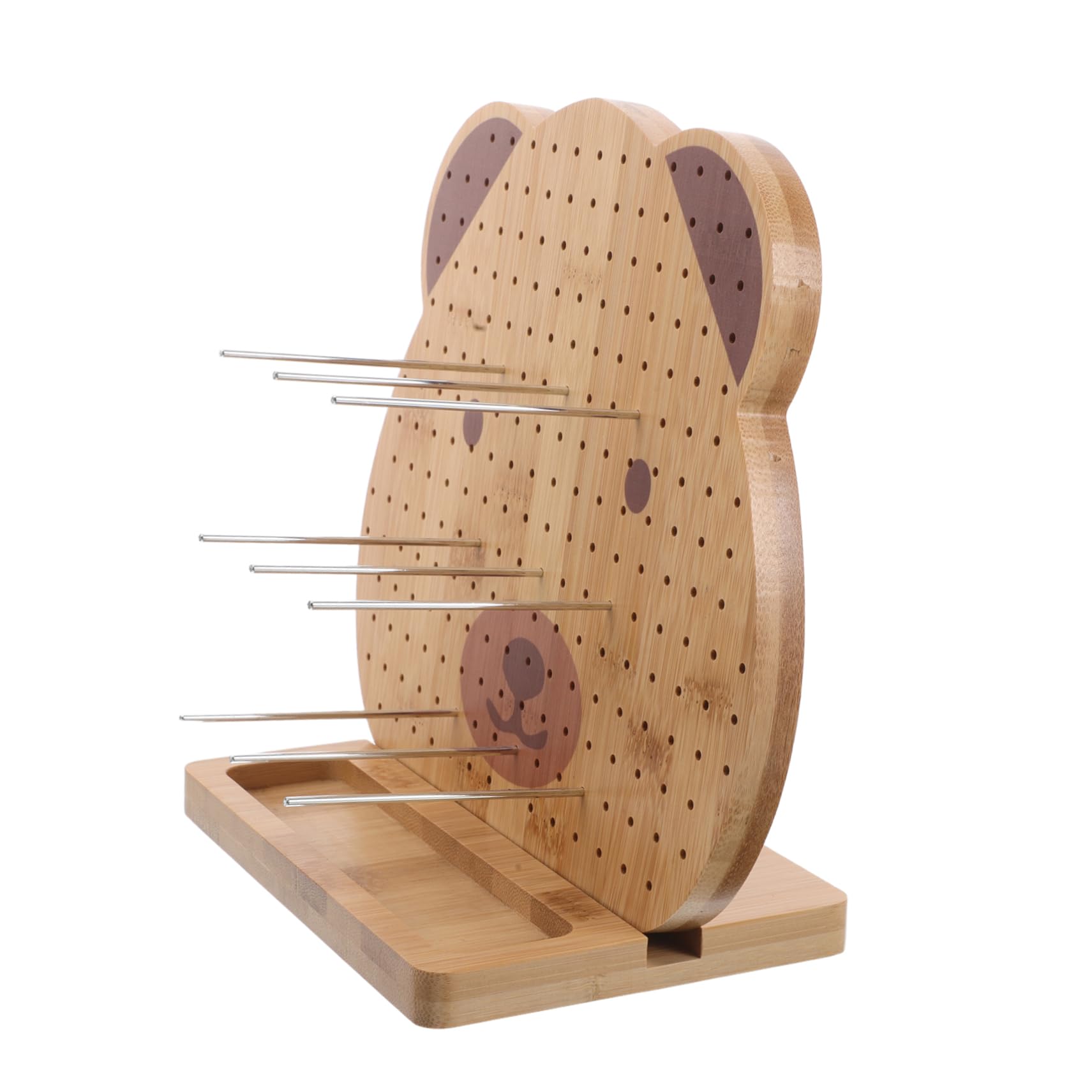 LALAFINA Tabla de Crochet de Madera Duradera y Práctica para Proyectos de Tejido de Punto, Herramienta Conveniente para Principiantes y Entusiastas del Ganchillo en Casa