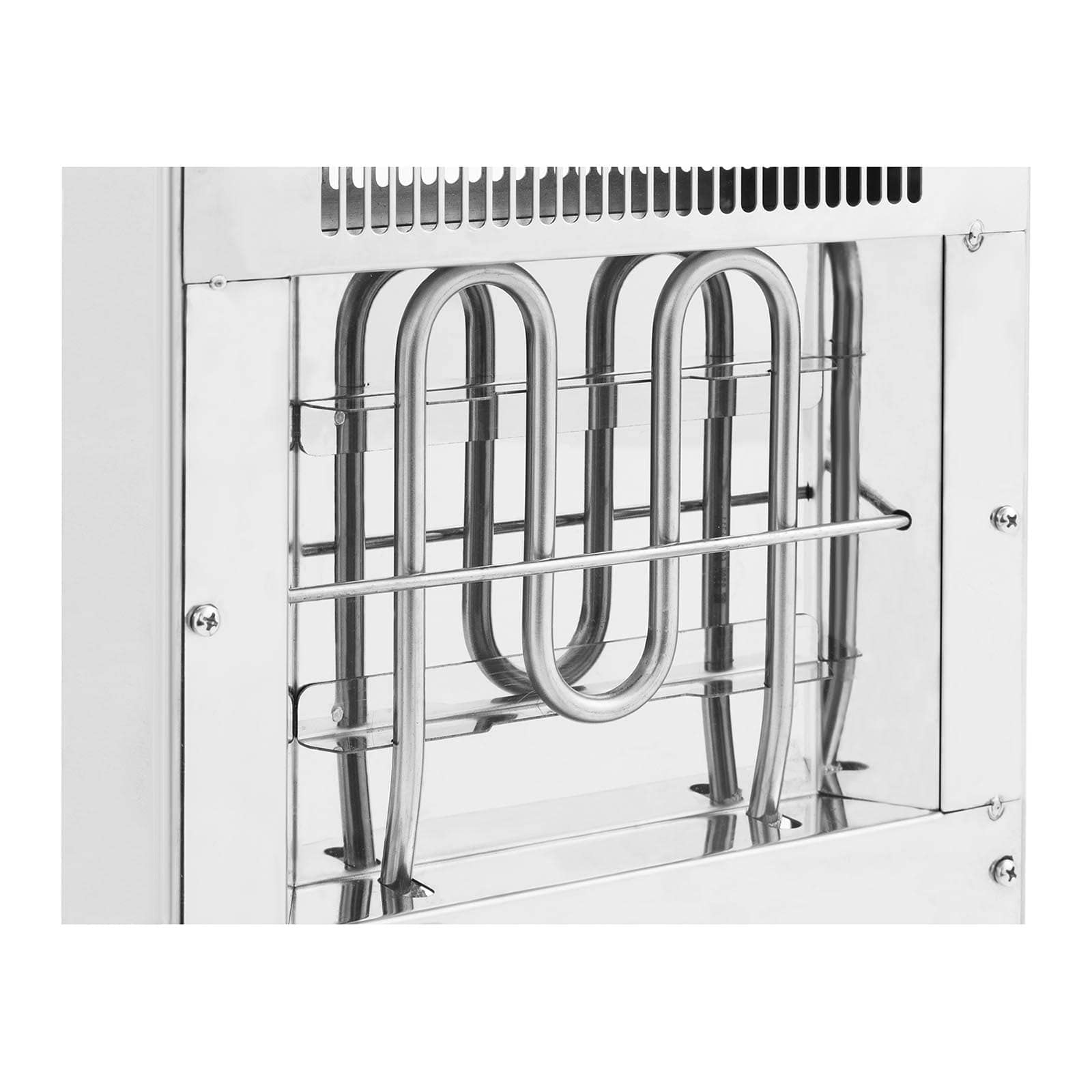 Royal Catering RCWG-1500 Calentador de Patatas Fritas con Lámpara (850 Watt, Calor inferior y superior, Rango de temperatura 30-90 °C, Acero inoxidable, Termostato)