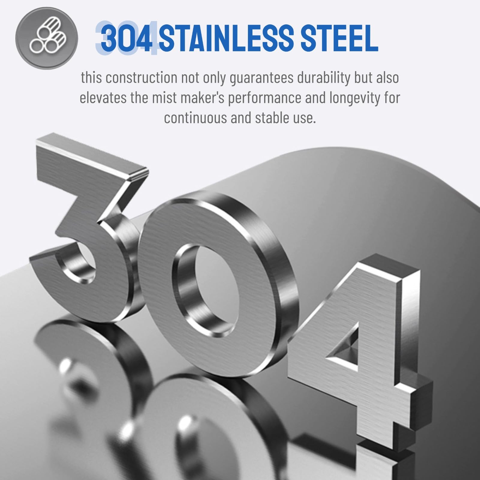 6 Heads Ultrasonic Mist Maker Fogger, Stainless Steel Ultrasonic Water Pond Fountain Fogger, Dependable IP67 Waterproof Power Supply for Landscape Garden, Indoor and Outdoor Decor