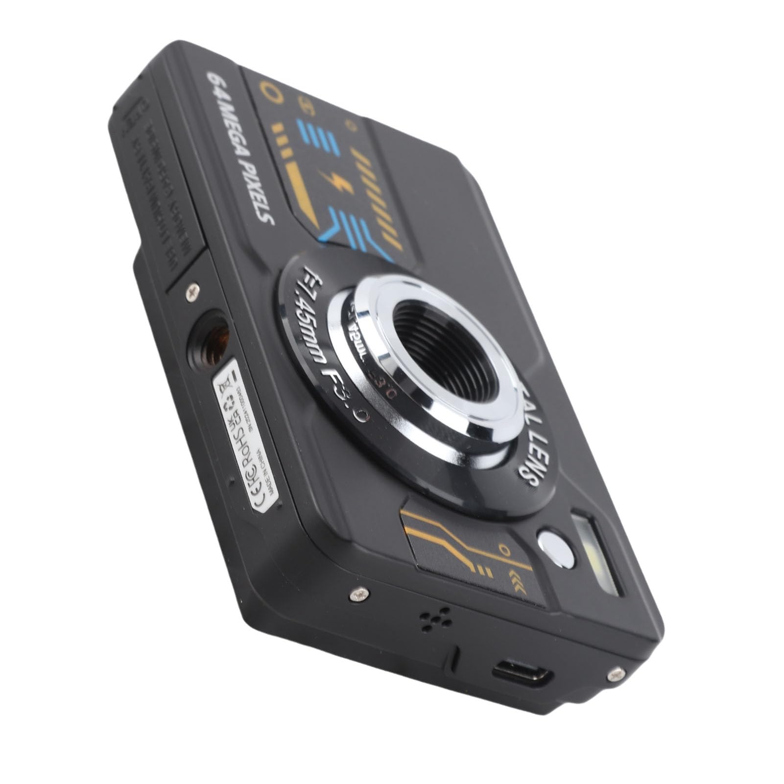 Fotocamera Digitale retrò Portatile 4K 64MP per Fotografia con Zoom a 20 Volte per Viaggiatori e Fotografi per Principianti (64GB)