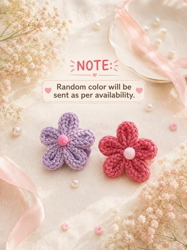 Image of Pretty Petals Crochet Rakhi Combo with Handmade Floral Yarn Design, Reusable Decorative Style, Raksha Bandhan Gift Set for Brother and Family