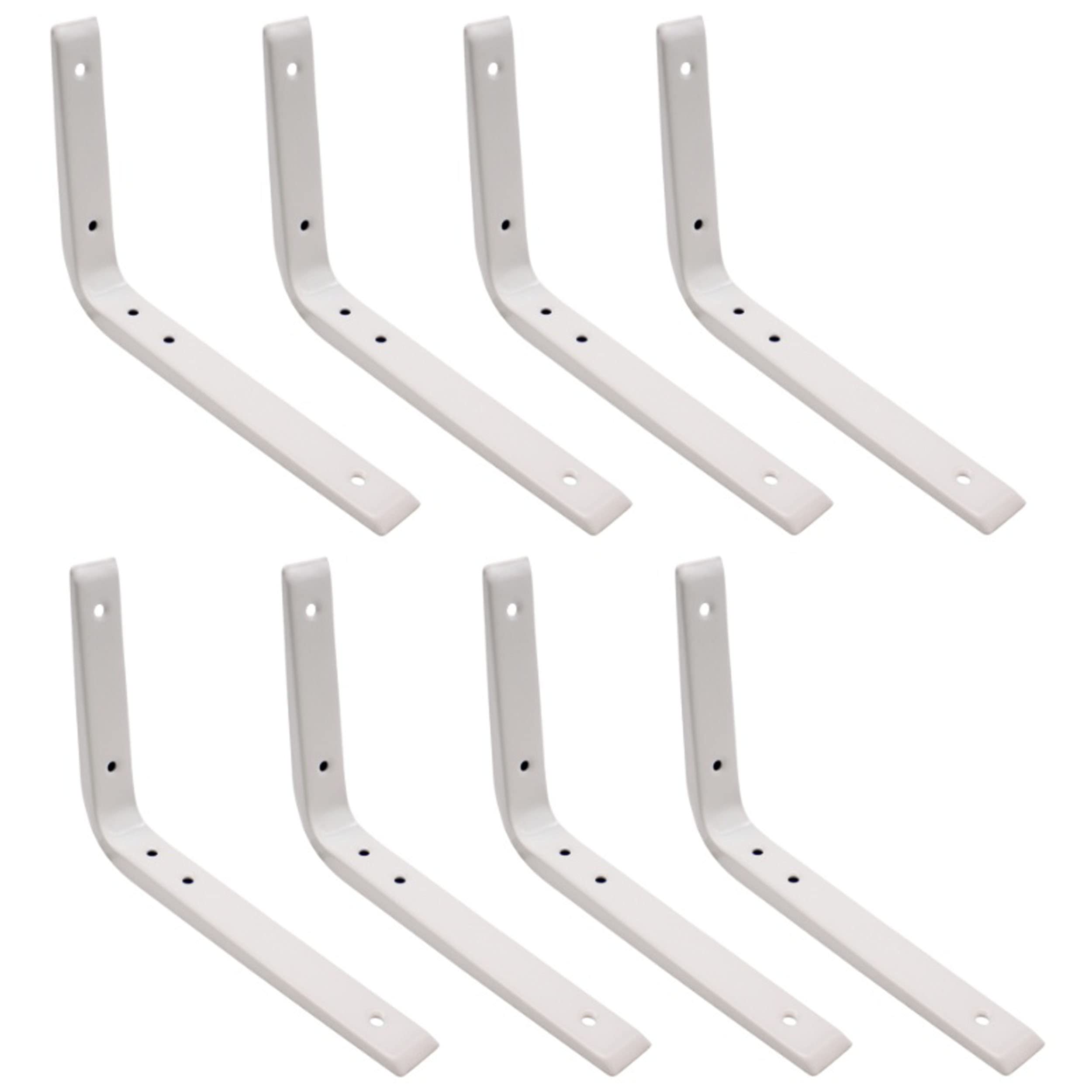 Strong Shelf Bracket Reinforced 200x150mm White Pack of 8 EAI Brand