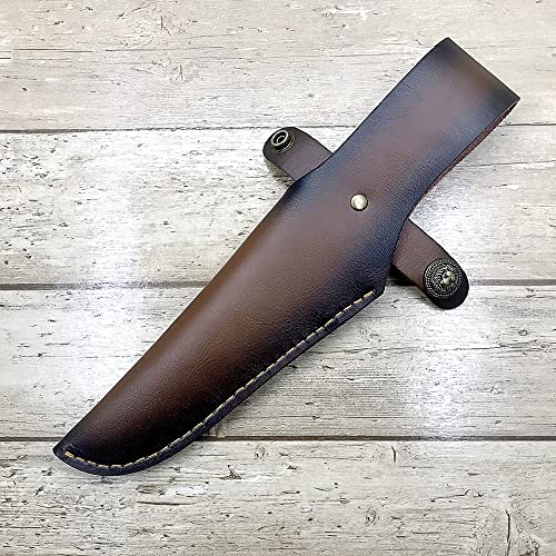 Cohomelars Straight Knife Sheath Fits Up To 6.5'' Blade,Hunting Fixed Blade Leather Knife Holster Brown #TOP2