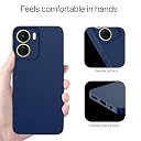 Pikkme Back Cover for Vivo Y16 | Slim Soft Matte Silicone Cover with Camera Protection & Shockproof Bumper Case (Blue) gallery image
