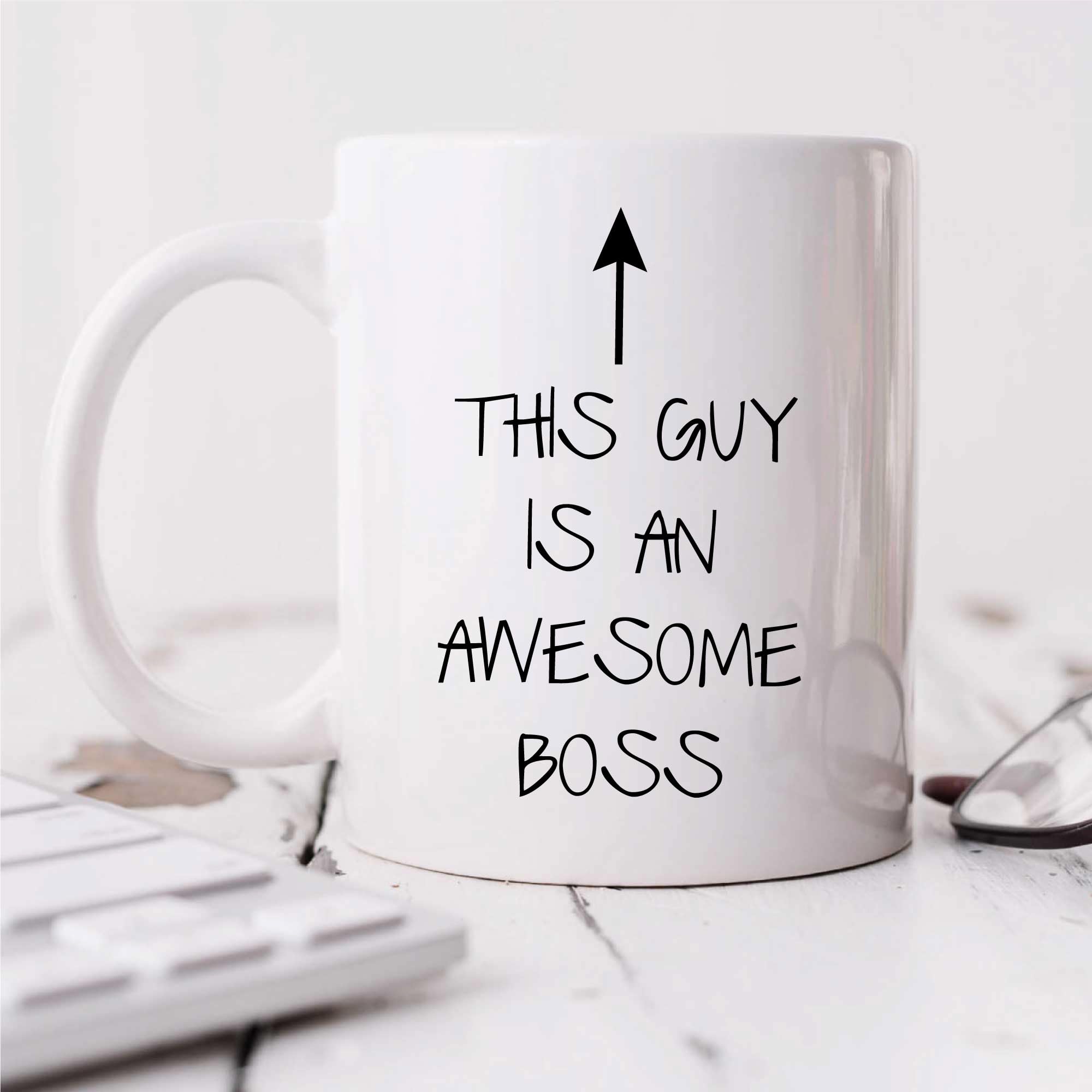 60 Second Makeover Limited This Guy is an Awesome Boss Mug Mens Fathers Day Dad Present Birthday Christmas