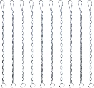 10 Pcs Toilet Handle Chain, Universal Toilet Stopper Flapper Chain Replacement Kit, Stainless Steel Toilet Pump Flush Flapper Arm Lift Chain for Most Toilet Flappers
