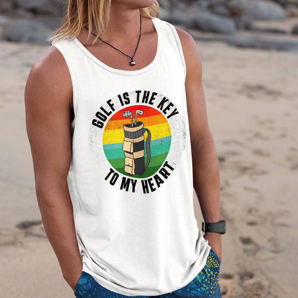 Golf is The Key to My Heart Tank - Themed Workout Tank - Art Jersey Tank