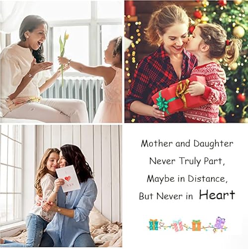 Kignsin Mother Daughter Bracelets Gifts Set For 2 Mommy And Me Heart Matching Bracelets Mothers Day Gifts For Mom From Daughter Birthday Christmas Valentines Back To School Day Graduation #TOP1