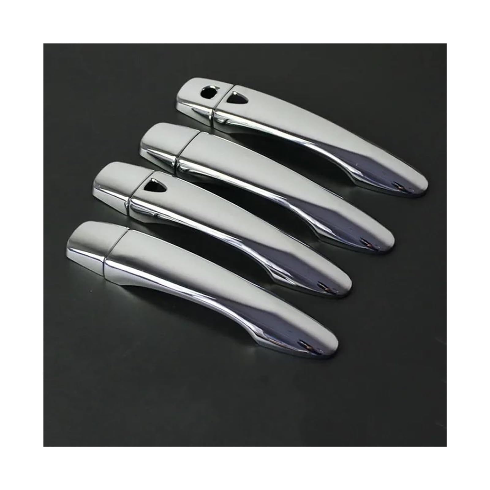 Hckclmbmzw Style 3 For Nissan For Qashqai J11 2014-2020 Car Door Handle Cover Trim Styling Accessories Carbon Fiber Chrome Door Handle Cover(Style 3)