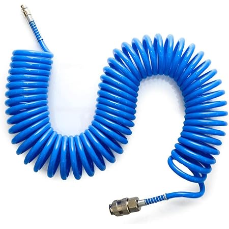 Tubo Aria Compressa 15m A Spirale - Prolunga Per Compressori Con Raccordo Rapido - Foto 5