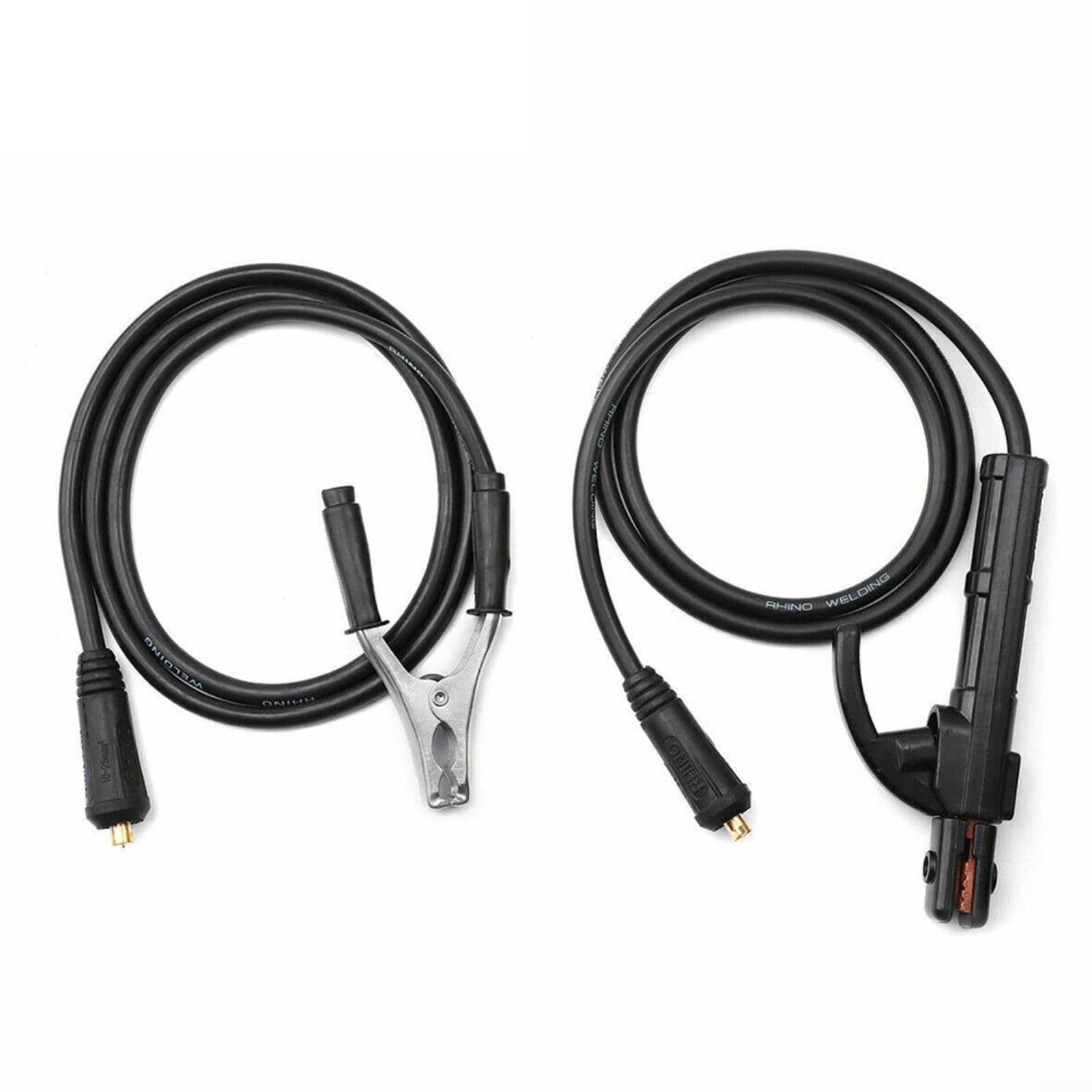Set di morsetti per saldatore da 300 A con cavo per macchine inverter MMA, morsetto di terra in rame con manico isolato antiscivolo (7 m)