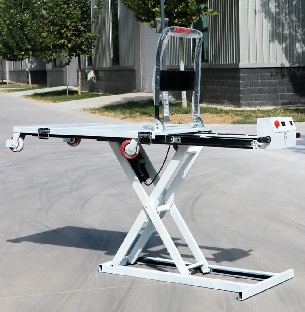 Mesa elevadora hidráulica, carro hidráulico móvil, 300 kg, capacidad de carga de 300 kg, mesa elevadora de tijera eléctrica de 4 ruedas, mesa elevadora eléctrica de tijera simple para