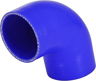 A ABSOPRO Coche 76mm 3" ID 90 Grados Acoplador Silicona Manguera Azul