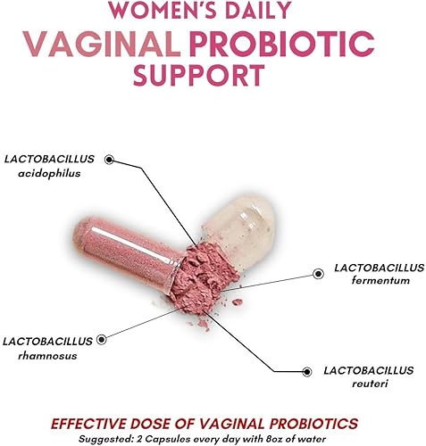 Miniatura 4 de Probiótico vaginal para mujeres pH Balance Mezcla probiótica Suplemento dietético vaginal Promueve la salud 60 unidades (paquete de 1)