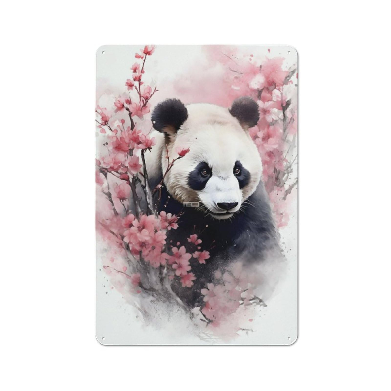 Junmoney Panda Retro Vintage Metal Sign 30X20cm, Restaurant Wall Art For Coffee Bar, Small Shop Or Dining Room